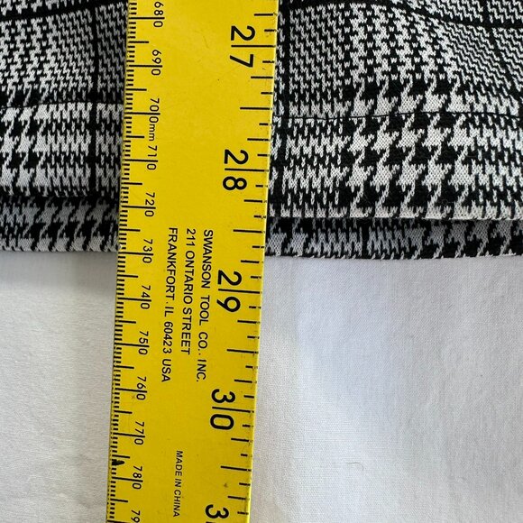 Divided Black and White Plaid Blazer Size XSmall Pockets 28 Inch Open Front - Picture 5 of 7